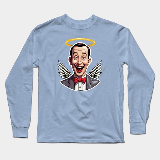 Pee Wee Herman Angel RIP Long Sleeve T-Shirt by Geektastic Designs